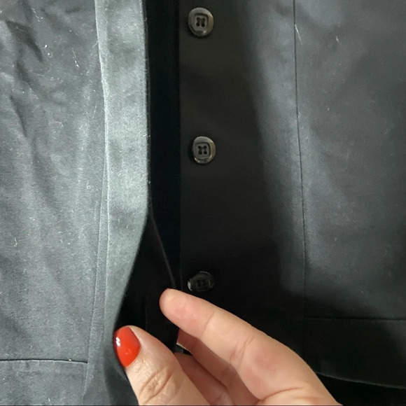 Vintage Blazer Cotton Blend Button Up Jacket Cropped Office Work Size 12P - Picture 4 of 7